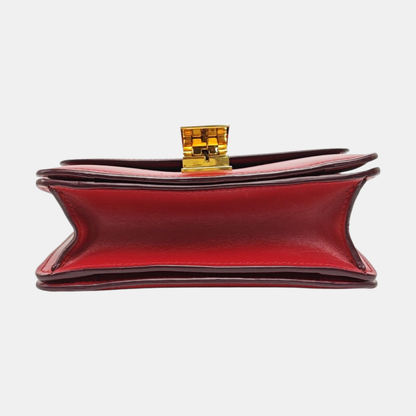 Authenticated pre-owned CLASSIC BOX Mini Calfskin Red - Crossbody Bag at Looply