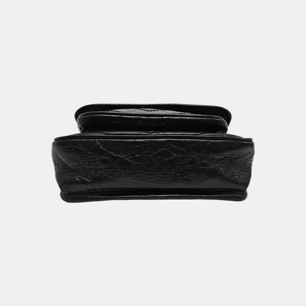 NIKI Small Chevron Calfskin Black