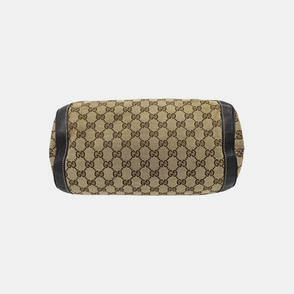 Monogram Canvas Top Handle Bag Brown