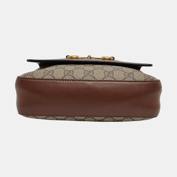Horsebit 1955 Small Coated Canvas Beige