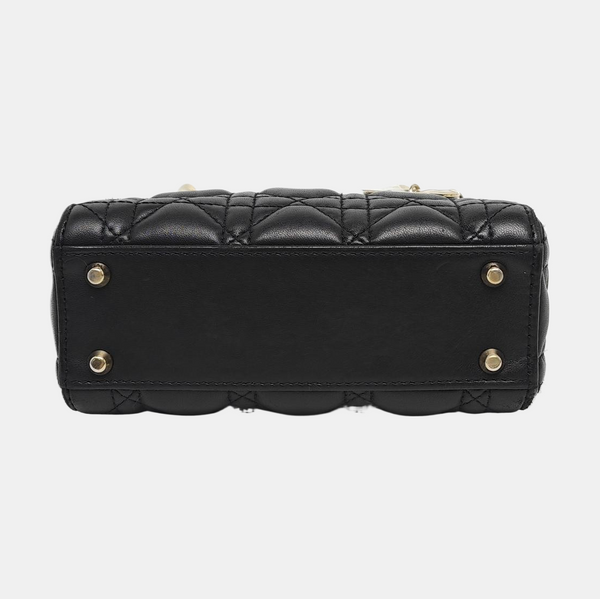 Lady Dior Mini Cannage Piel de cordero Negro