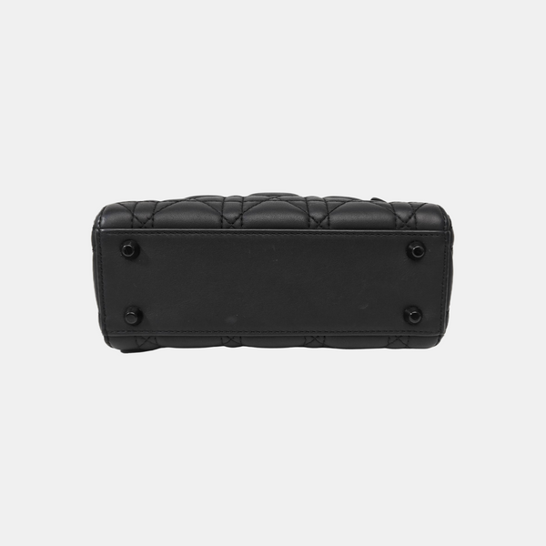 Lady Dior Mini Cannage Calfskin Black