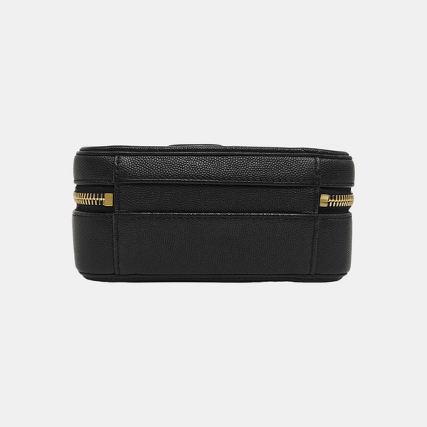 FILIGREE Small Quilted Grained Calfskin Black