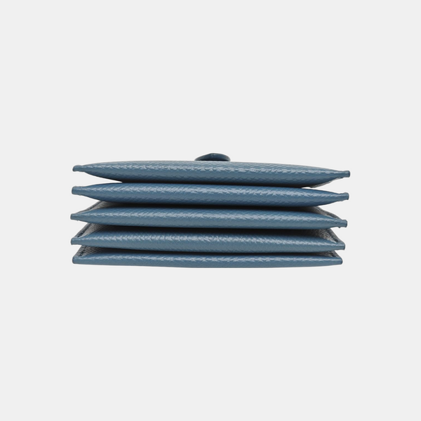 STRAP Calfskin Blue Card Holder