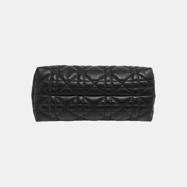 Jolie Top Handle Mini Cannage Lambskin Black