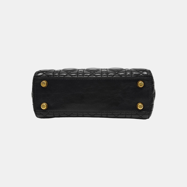 Lady Dior Small Cannage Lambskin Black