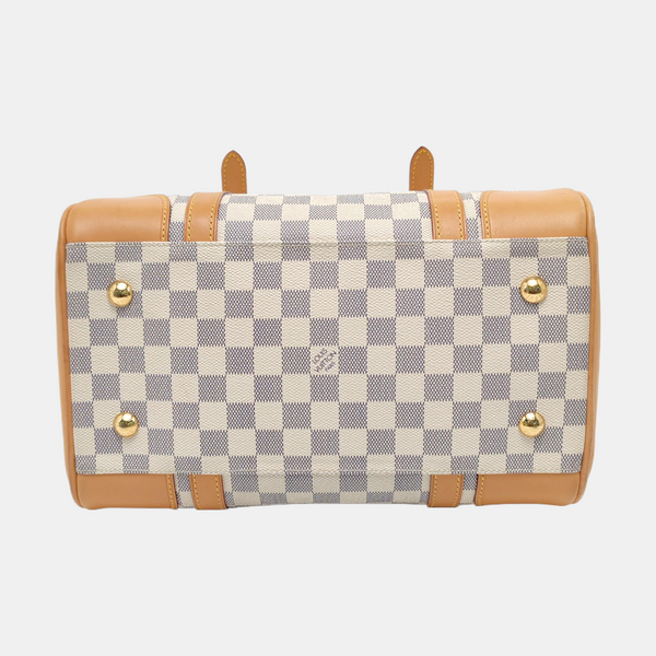 BERKELEY Damier Azur Coated Canvas White