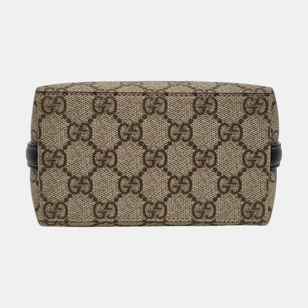GG Emblem Mini Monogram Coated Canvas Beige