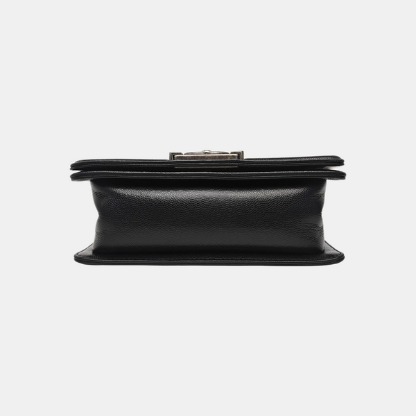 BOY CHANEL Small Quilted Grained Calfskin Black