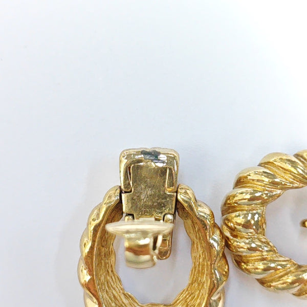 Metal Gold Clip On Earrings