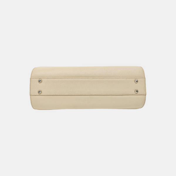 Calfskin Top Handle Bag Beige