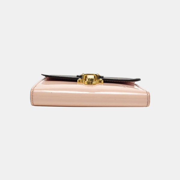 CHERRYWOOD Monogram Calfskin Pink Wallet