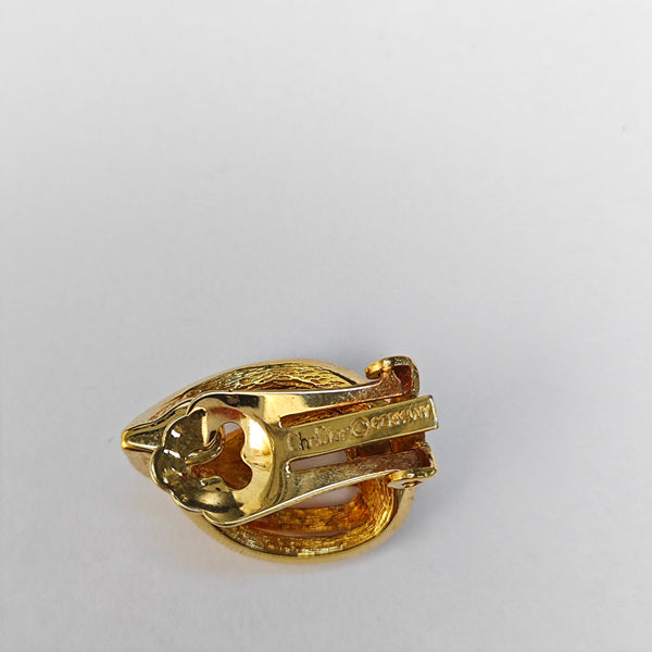 Metal Gold Clip On Earrings