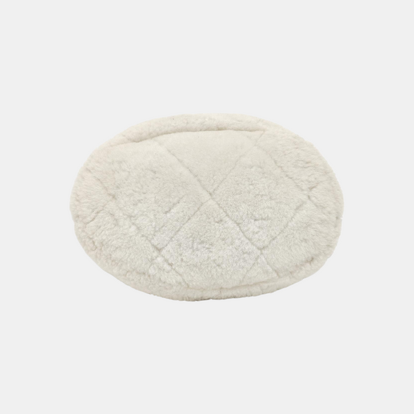 Quilted Sheepskin Bucket Bag White