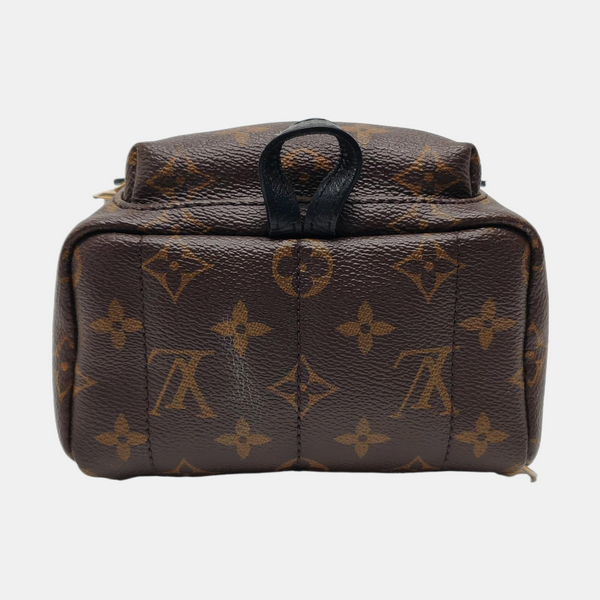 Authenticated pre-owned PALM SPRINGS Mini Monogram Coated Canvas Brown - Backpack at Looply