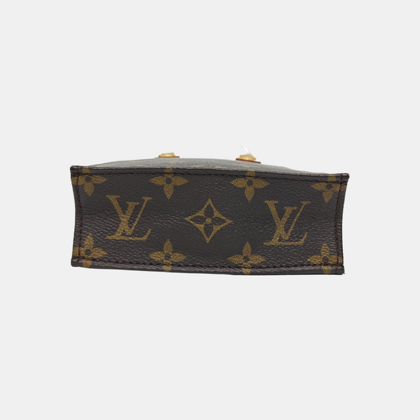SAC PLAT Mini Monogram Coated Canvas Brown