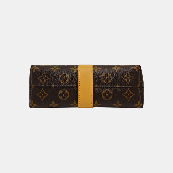 Pochette Mia Monogram Coated Canvas Brown