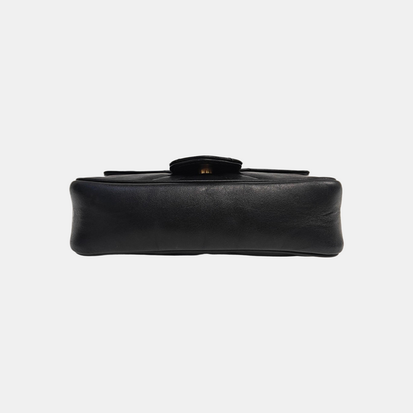 GG Marmont Mini Quilted Calfskin Black