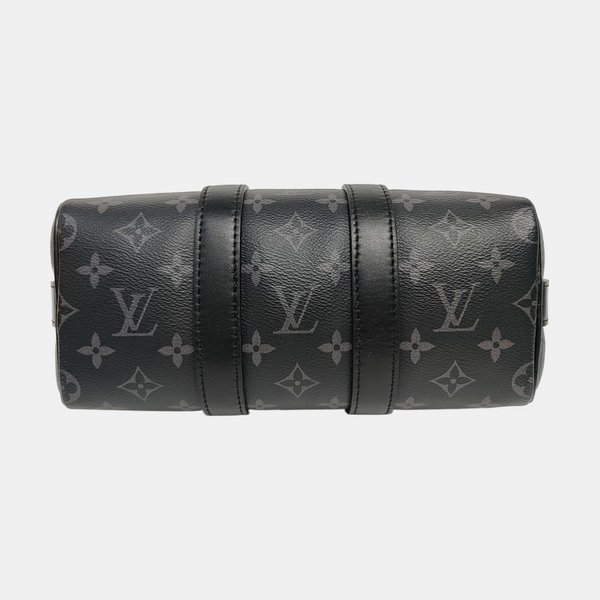 KEEPALL 25 Monogram Coated Canvas Black