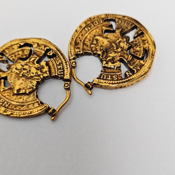 Metal Gold Stud Earrings
