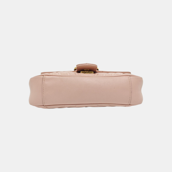 GG Marmont Small Quilted Calfskin Pink