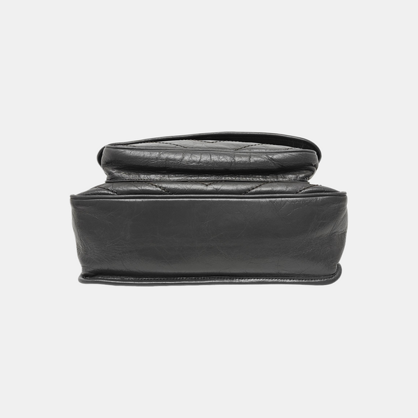 NIKI Medium Chevron Calfskin Gray