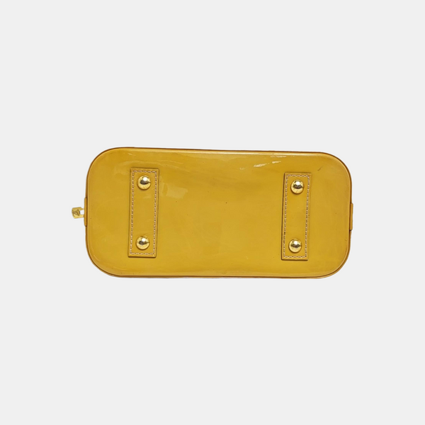 ALMA BB Monogram Patent Leather Yellow