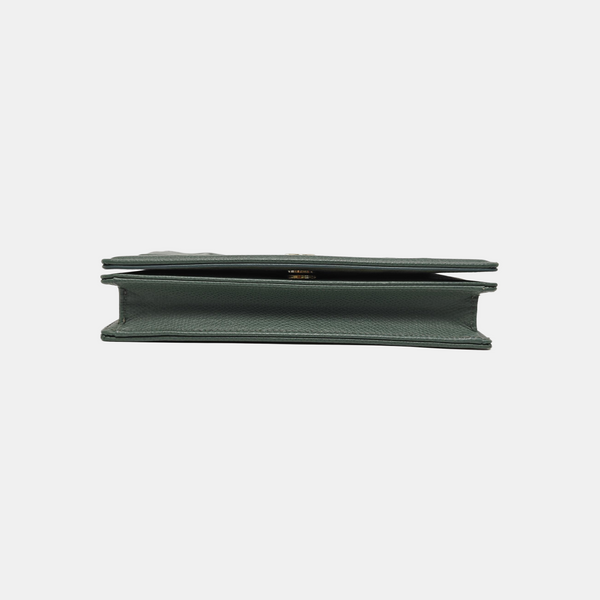 Diorama Small Cannage Calfskin Green