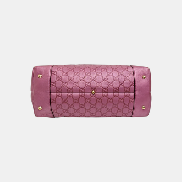 Monogram Calfskin Tote Bag Pink