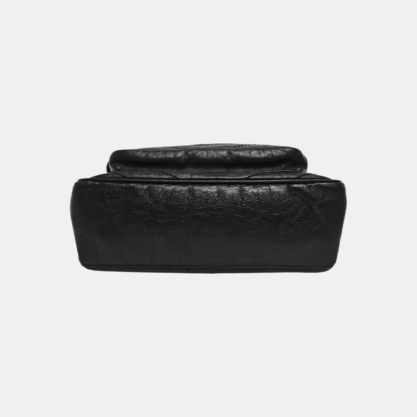 NIKI Medium Chevron Calfskin Black