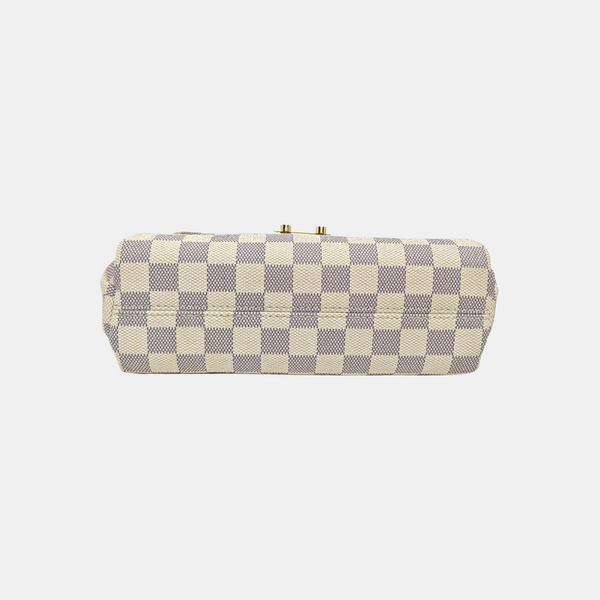 CROISETTE Damier Azur Coated Canvas White