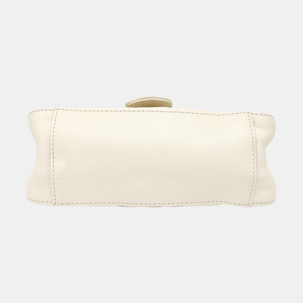 GG Marmont Mini Quilted Calfskin White