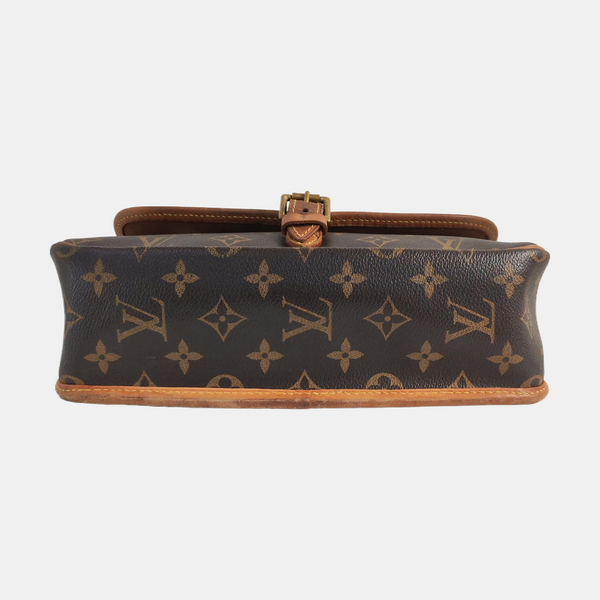 SOLOGNE PM Monogram Coated Canvas Brown
