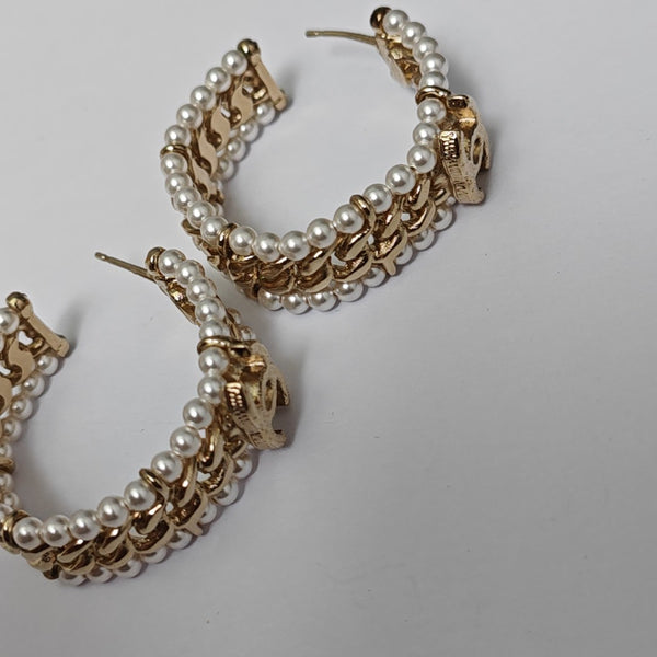Metal Gold Stud Earrings