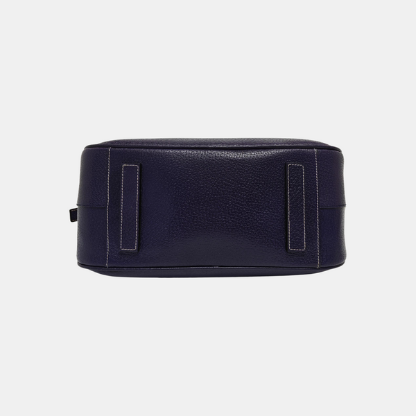 Calfskin Top Handle Bag Purple