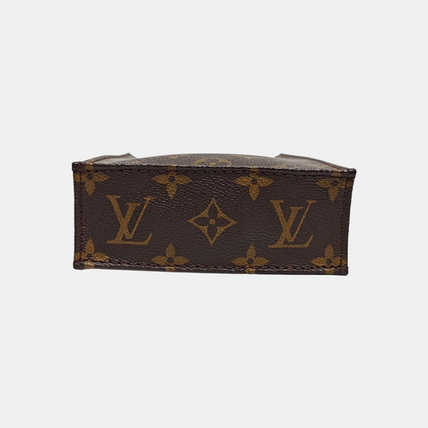 SAC PLAT Mini Monogram Coated Canvas Brown