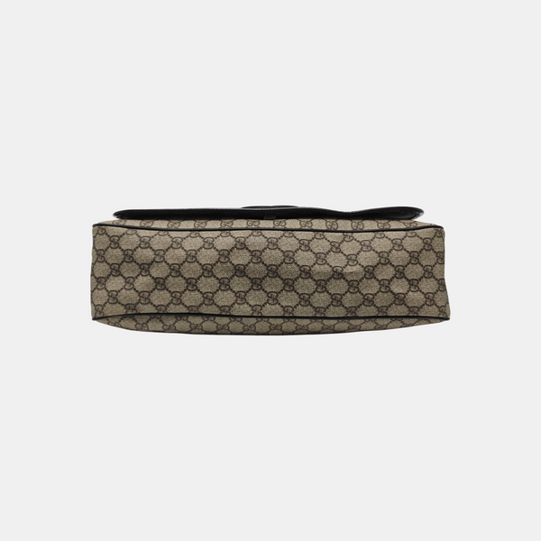 GG Messenger Monogram Coated Canvas Black