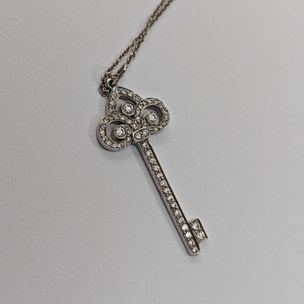 Tiffany Keys Platinum 950 Silver Necklace