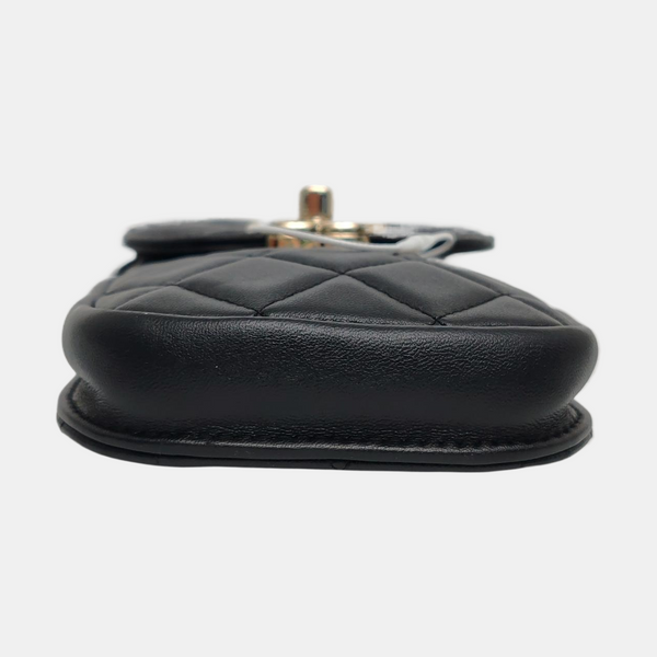Authenticated pre-owned WOC Quilted Lambskin Black - Crossbody Bag at Looply