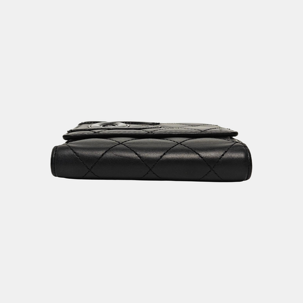 CAMBON Quilted Calfskin Black Wallet