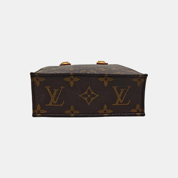 SAC PLAT Mini Monogram Coated Canvas Brown