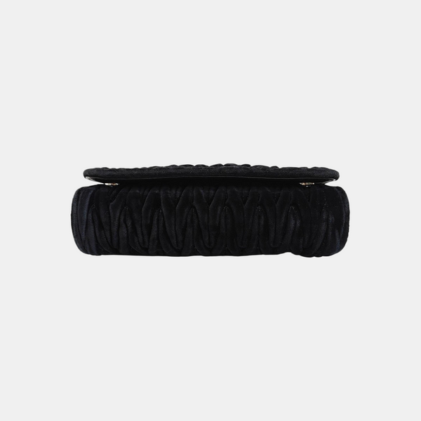 Matelassé Quilted Velvet Black
