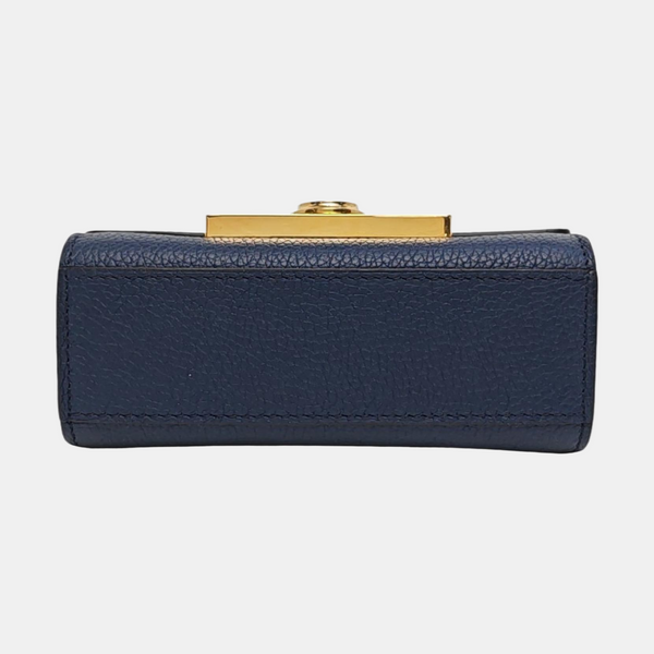 Calfskin Shoulder Bag Mini Blue