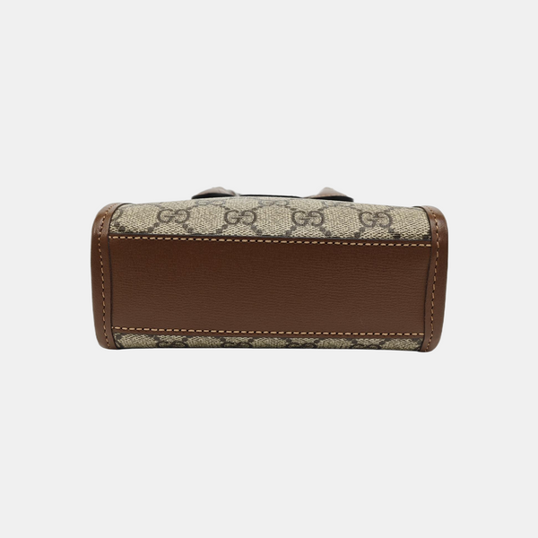 Retro Mini Monogram Coated Canvas Beige