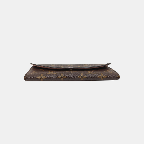 EMILIE Monogram Coated Canvas Brown Wallet