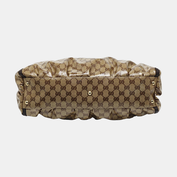 D Gold Monogram Coated Canvas Brown