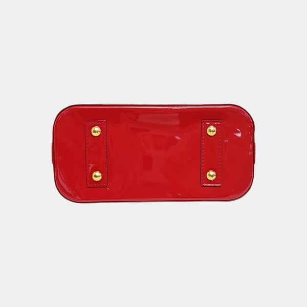 ALMA BB Monogram Patent Leather Red