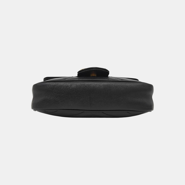 GG Marmont Mini Quilted Calfskin Black