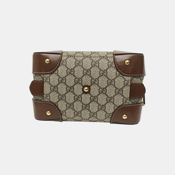 Monogram Coated Canvas Shoulder Bag Brown