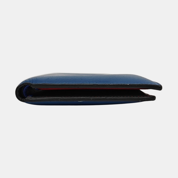 Rainbow Calfskin Blue Wallet